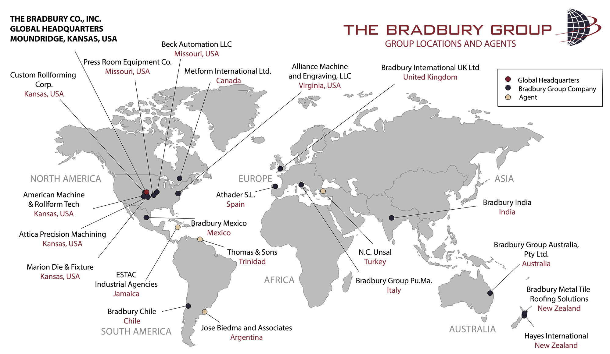 Bradbury Group Locations